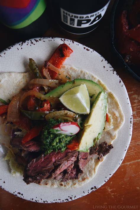 Craft Beer And Steak Fajitas Living The Gourmet