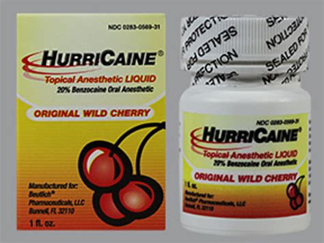 Hurricaine Topical Anesthetic 20 Liquid Wild Cherry Jar 1oz