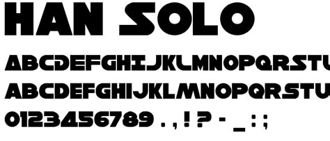 Han Solo Font Fancy Various