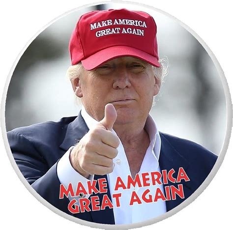 Amazon Make America Great Again Donald Trump Wearing Hat Pinback