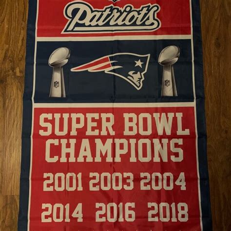 New England Patriots Super Bowl Banner Championship Flag - Etsy