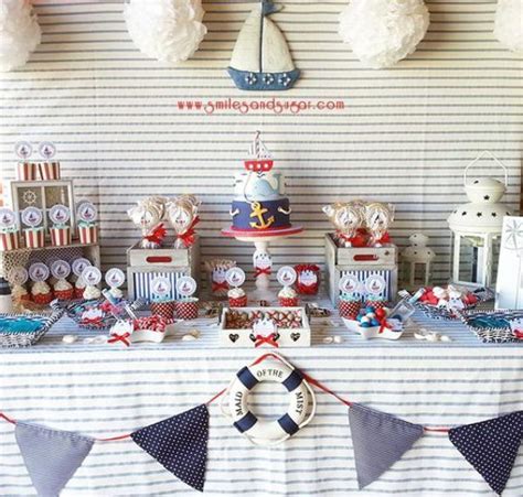 Ideas para fiesta estilo Náutico Decoración marinero Cumpleaños