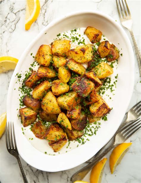 Greek Roasted Potatoes With Whipped Feta Don T Go Bacon My Heart