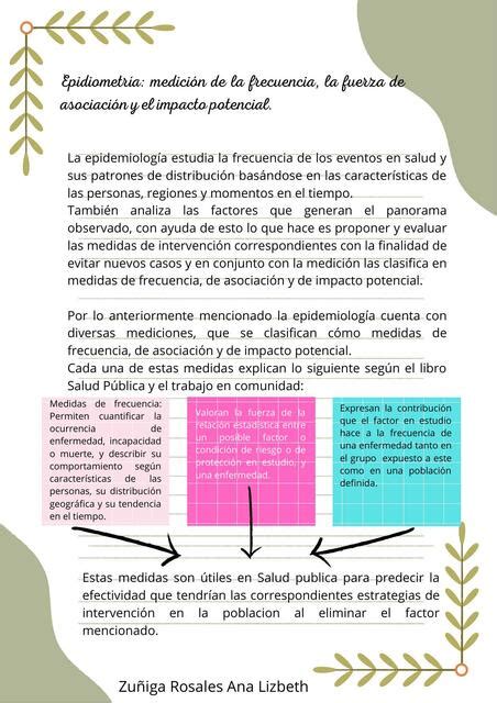 Epidiometr A Medici N De La Frecuencia La Fuerza De Asociaci N Y El