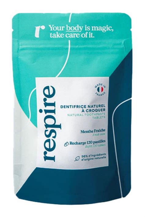 Respire Dentifrice Solide La Menthe Fra Che Blissim Natural