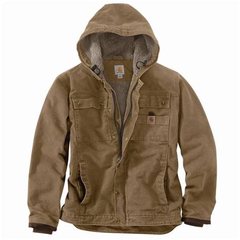 Carhartt Men's Bartlett Sherpa-Lined Hooded Jacket, Frontier Brown, 2X ...