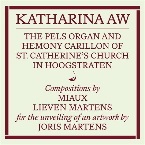 Katharina AW The Pels Organ And Hemony Carillon Of Hoogstraten