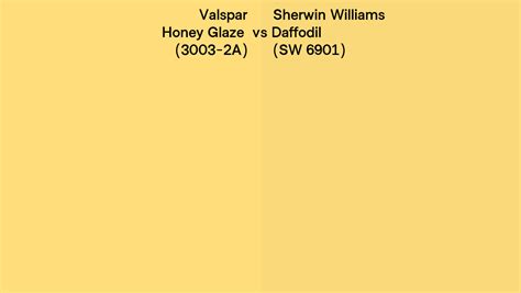 Valspar Honey Glaze 3003 2A Vs Sherwin Williams Daffodil SW 6901