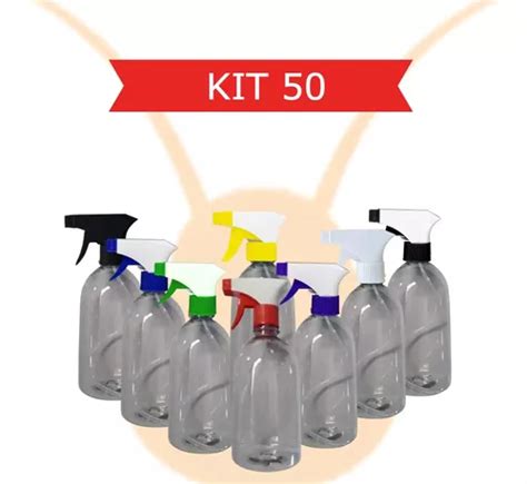 Kit 50 Pulverizador Spray Frasco Gatilho Borrifador 500 Ml Frete grátis