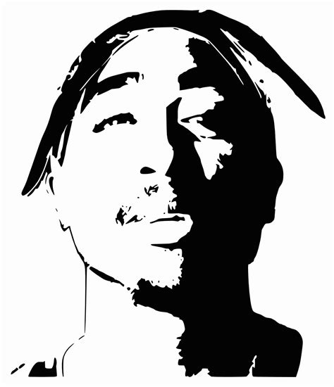 Tupac Shakur 2Pac Pochoir Portrait Dessin