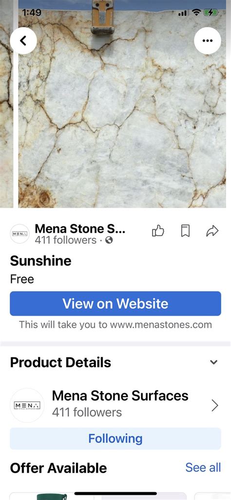 An Iphone Screen Showing The Store S Website Page