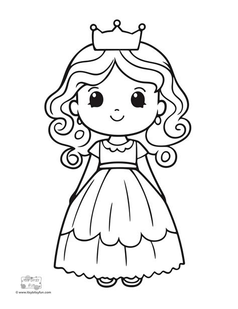 Free Printable Princess Coloring Pages Itsy Bitsy Fun