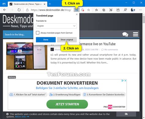 How To Translate Page Or Section Of Page In Microsoft Edge Chromium