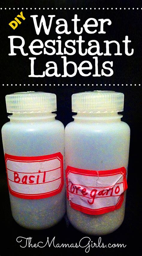 DIY Water Resistant Labels - TheMamasGirls