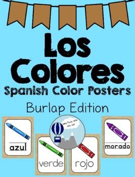 Los Colores Spanish Color Posters Burlap Theme By Going Places With Mrs