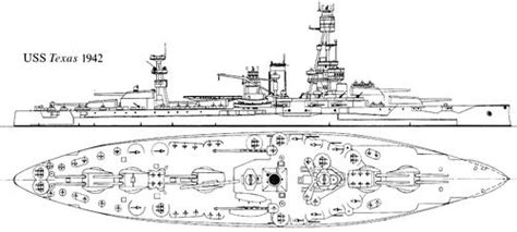 Blueprints Ships Battleships US USS BB 34 Texas Battleship