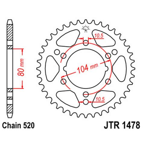 Couronne Jt Sprockets Acier Standard