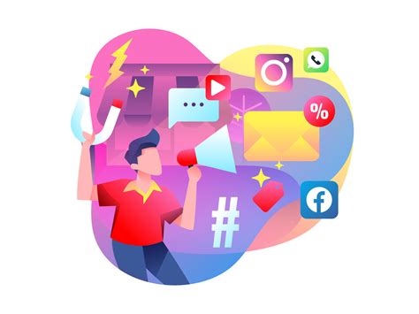 Social media animated icons - plazanra