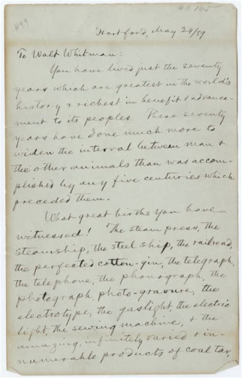 Mark Twain Writes A Rapturous Letter To Walt Whitman On The Poets 70th