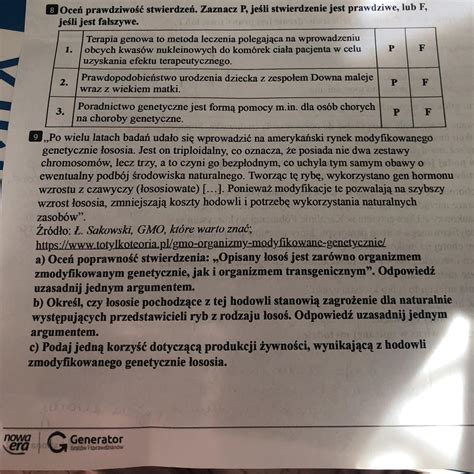 GENETYKA Bardzo proszę o pomoc w zadaniu 9 Brainly pl