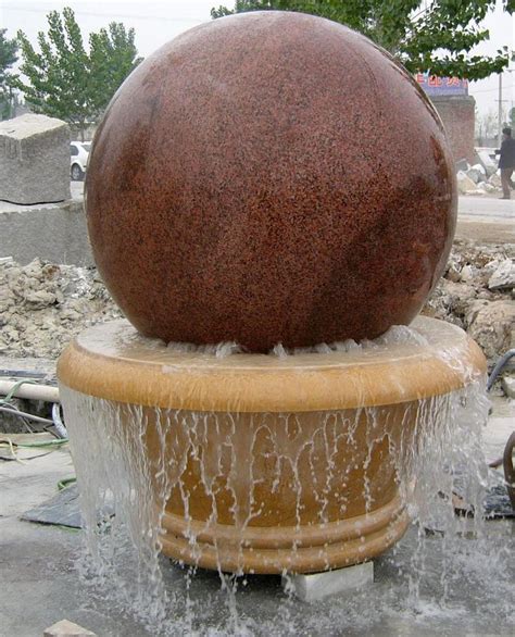 Granite Floating Ball Fountain Granite Sphere Ball Fountains Spining