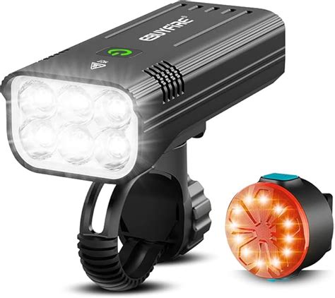 EBUYFIRE USB Bike Lights Front And Back 6 T6 LED Rechargeable Bicycle