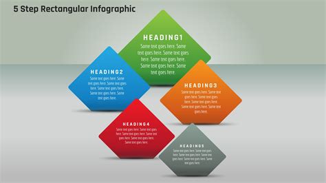 87 PowerPoint 5 Step Rectangular Infographic PowerUP With POWERPOINT