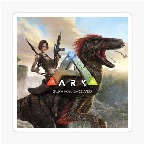 Ark Survival Evolved Dinosaur Trainer Sticker By Alfi Red Redbubble