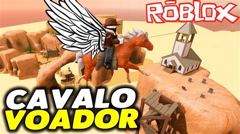 Domei Um Cavalo Voador Roblox Escape Wild West Obby Youtube