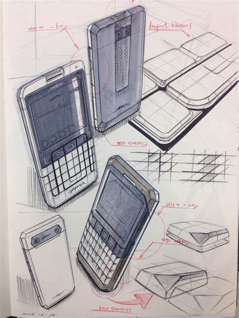 Smart Phone Sketch Industrial Design Sketch Sketch Design Phone Design