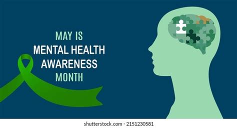 Mental Health Awareness Month Vector Illustration Stock Vector Royalty