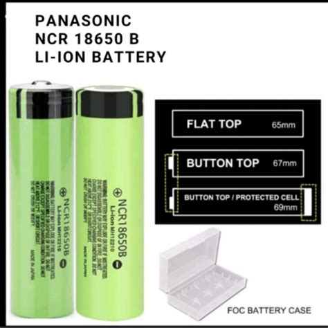 Panasonic Oem Mah Button Top Flat Top Rechargeable Lithium Li