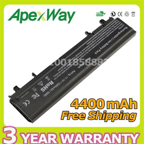 Apexway Mah V Laptop Black Battery E For Dell E