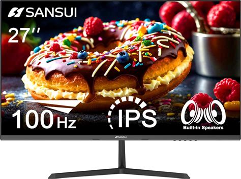 Sansui Monitor 27 Inch Ips 100hz Computer Monitor Built In Speakers