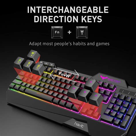 Havit Wired Gaming Keyboard Mouse Combo Led Rainbow Backlit Gaming