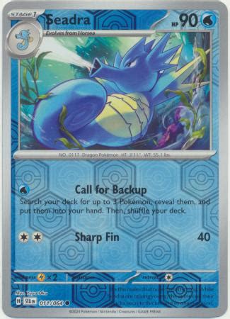 ESP Seadra 011 064 Common Reverse Holo Playset