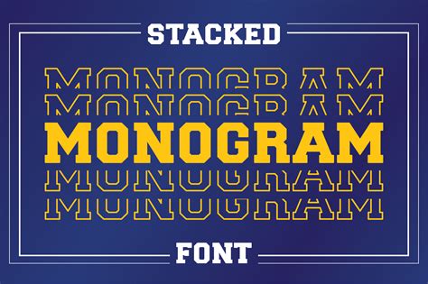 Stacked Monogram Font By SVG Bloom Creative Fabrica