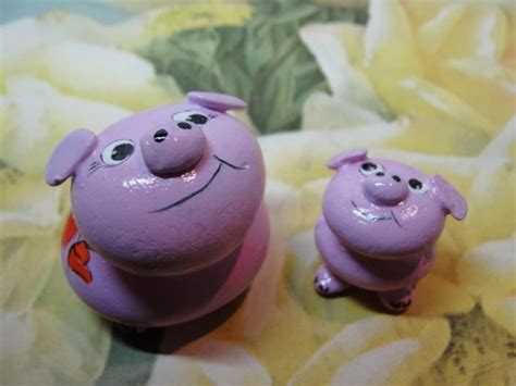 Pig Rock Animals Pet Rocks Handpainted Pink Art Ooak Etsy