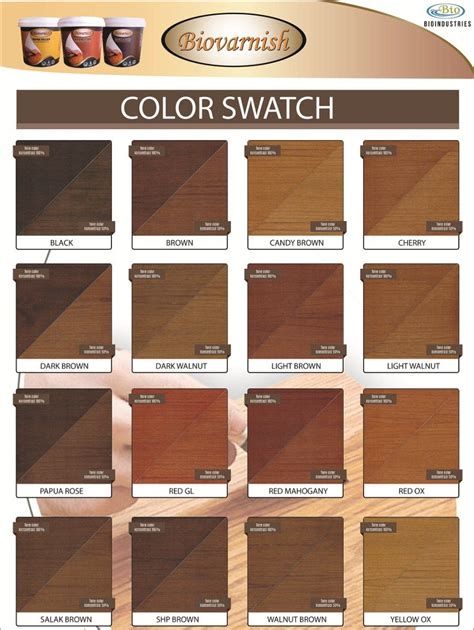 Katalog Warna Biovarnish Wood Stain Staining Wood Wood Stain