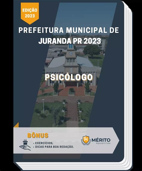 Apostila Psicólogo Prefeitura de Juranda PR 2023 Mérito Apostilas