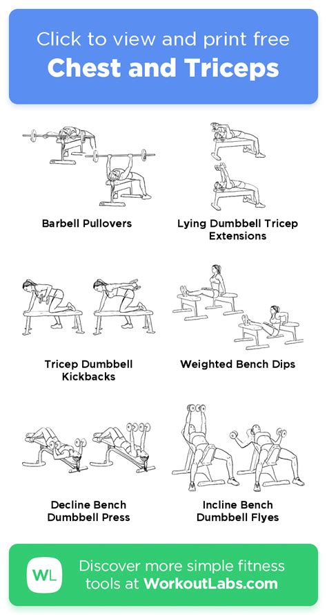 Chest And Triceps Free Workout By WorkoutLabs Fit Chest And Tricep