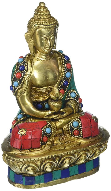 Brass Lord Buddha Statue In Dhyana Mudra Handmade Made In India