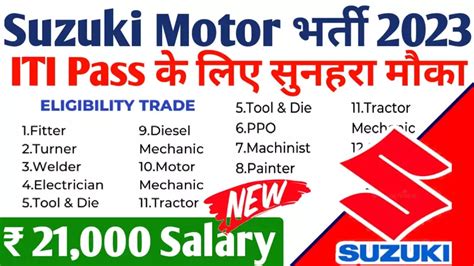 Suzuki Motor Gujarat Campus Placement 2023