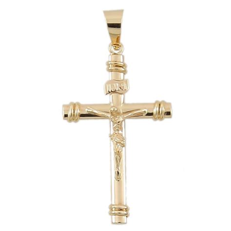 Oro 18kt Belay Crucifijo Elegante