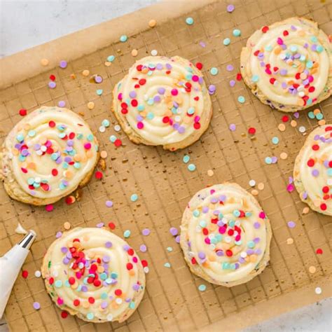 Confetti Cake Cookies Crumbl Cookie Copycat Recipe Easy Dessert Recipes