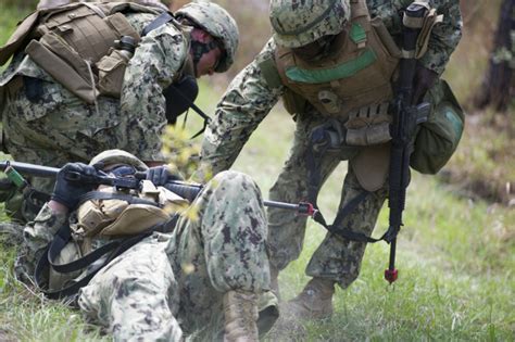 Military Armament Us Navy Seabees Assigned To Naval Mobile