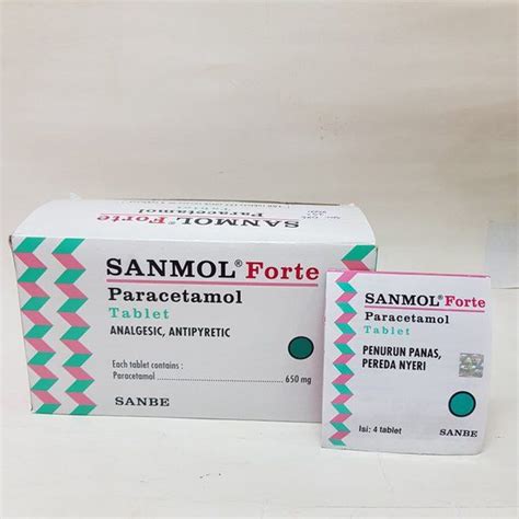 Sanmol Forte Paracetamol Tablet Lembar Isi Tablet Lazada Indonesia