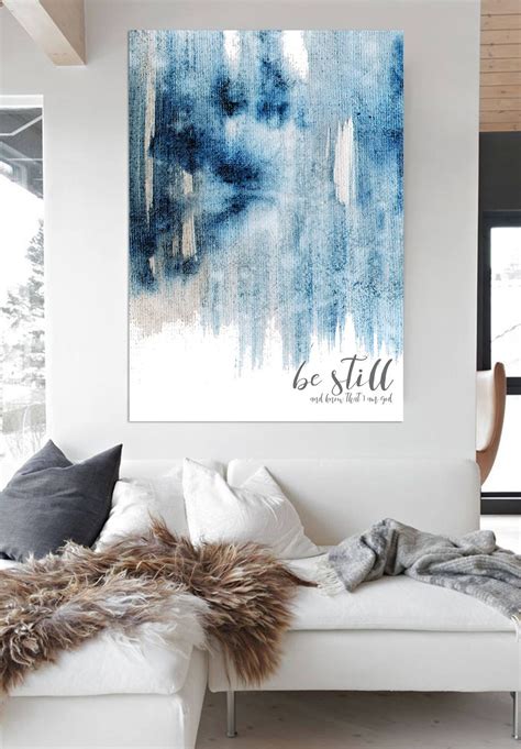 Be Still and Know Wall Decor Contemporary Wall Art Farmhouse Decor Gift ...