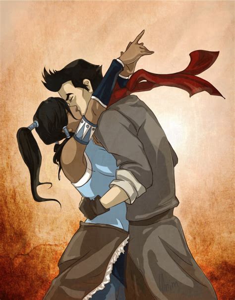 Korra And Makos Romantic Kiss From The Legend Of Korra Legend Of