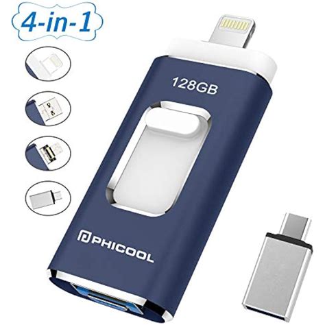 Photo Stick USB Flash Drive For IPhone Memory 128GB, Phicool 3.0 Backup ...